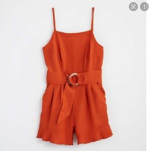 NWT LOFT Tortoiseshell Print Belt Strappy Romper
